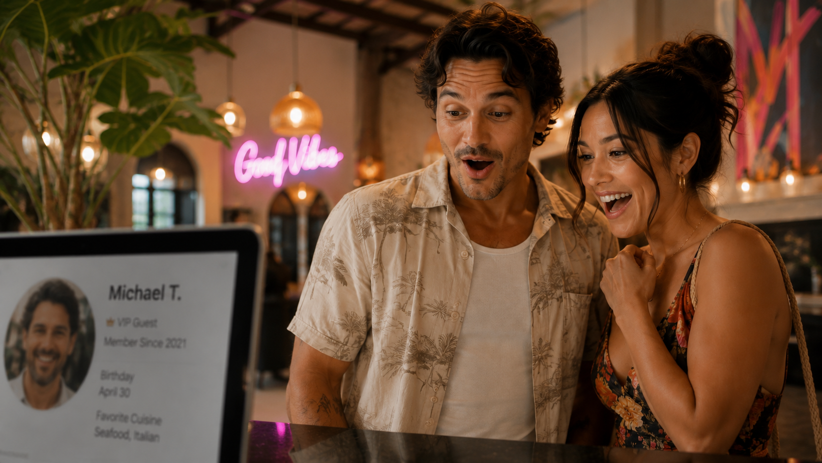 Restaurant creating a personalized guest experience